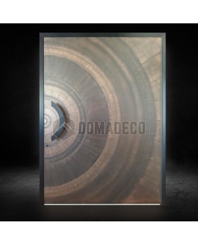 puerta pivotante de aluminio con textura de bronce de metal fresado