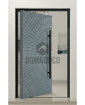 PIVOT M7 - puerta pivotante de aluminio con metal líquido de zinc