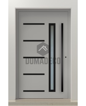 PIVOT P101: moderna puerta de entrada pivotante de aluminio.