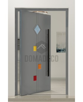 PIVOT Tonel - puerta pivotante con inserción de vidrio templado