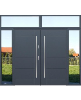 configuración personalizada - Puerta doble Fargo con luces laterales izquierda, derecha y superior