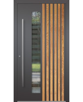 LIM RAIL4 - puerta de entrada de aluminio con lamas verticales de perfiles de aluminio