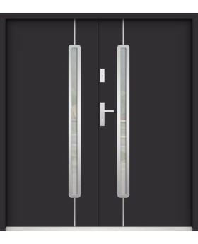 Sta Rigel Double: puerta exterior de acero resistente a la intemperie con doble entrada.