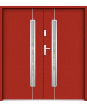 Sta Rigel Double: puerta exterior de acero resistente a la intemperie con doble entrada.