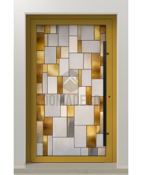 PIVOT SG2 - Puerta pivotante exterior de aluminio con vidrio tintado personalizado
