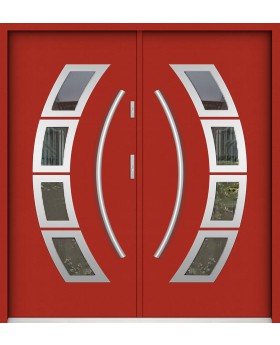 Sta Taurus Double: puerta doble metálica exterior de alta seguridad con cristal.