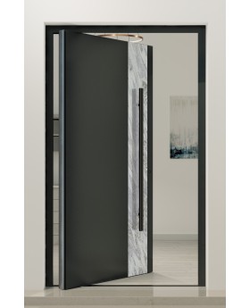 PIVOT V41 - pivote de puerta delantera de aluminio con textura de piedra de roca blanca