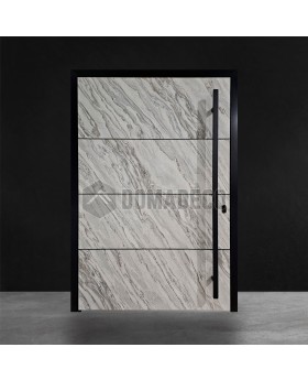 PIVOT V42 - pivote de puerta delantera de aluminio con textura de piedra de roca blanca