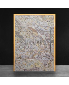 Pivote de puerta de aluminio con piedra arenisca
