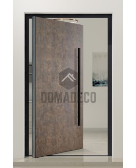 PIVOT V53 - puerta pivotante de aluminio oxidado recubierta de cuarzo sinterizado oxidado