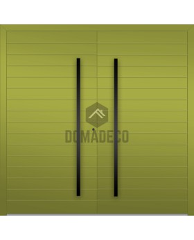 LIM V58 doble - puerta precolgada exterior de aluminio con nervios