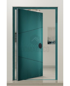 PIVOT V66 - puerta de entrada pivotante con diseño fresado