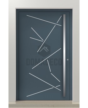 PIVOT Vario-inox - puerta de entrada pivotante de aluminio con rayas