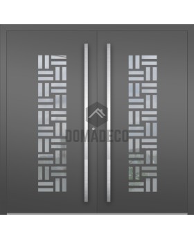 LIM VFL2 doble - puerta frontal doble de aluminio con vidrio decorativo