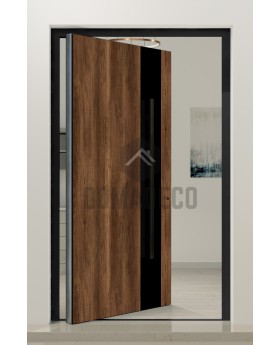 PIVOT WOODLINE 5 - puerta pivotante revestida de laminado de alta presión imitación madera Barrique Oak
