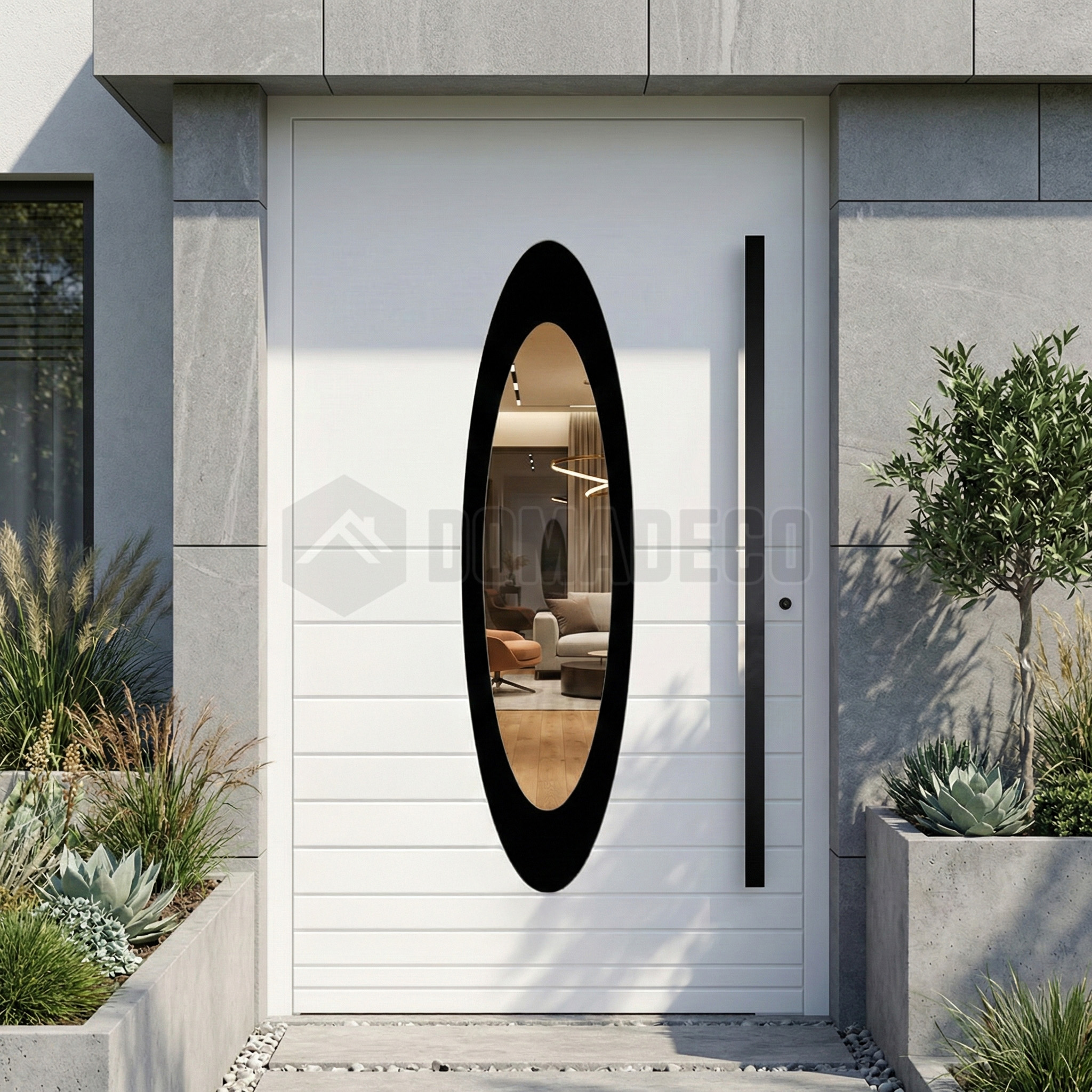 Puerta de aluminio blanco