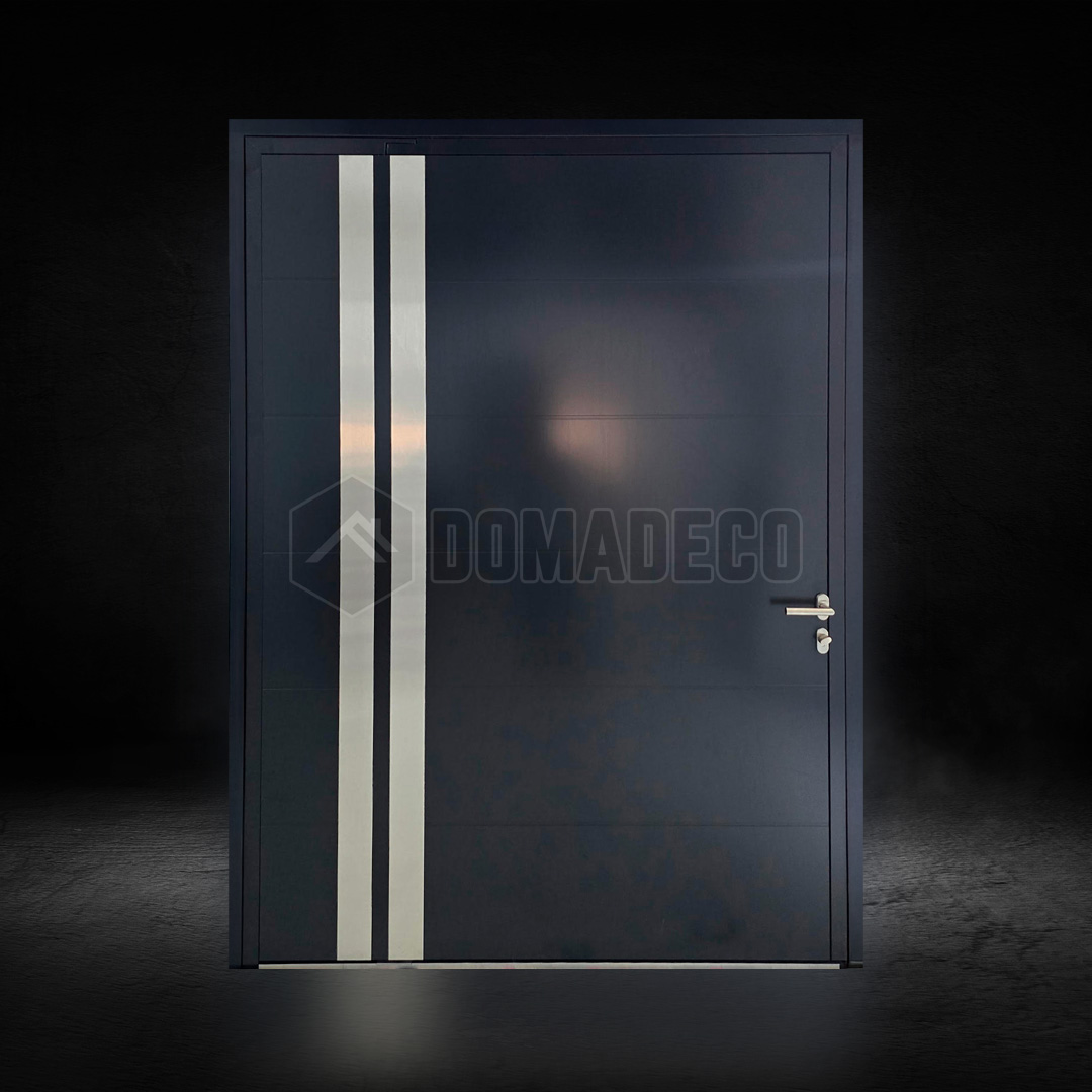 Puertas pivotantes en gris antracita
